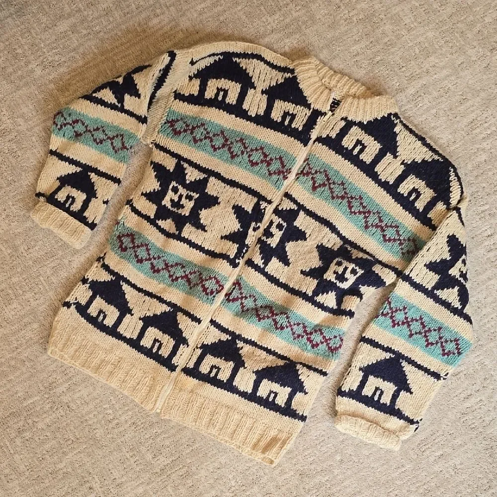 Handmade Knit Patterned Sweater